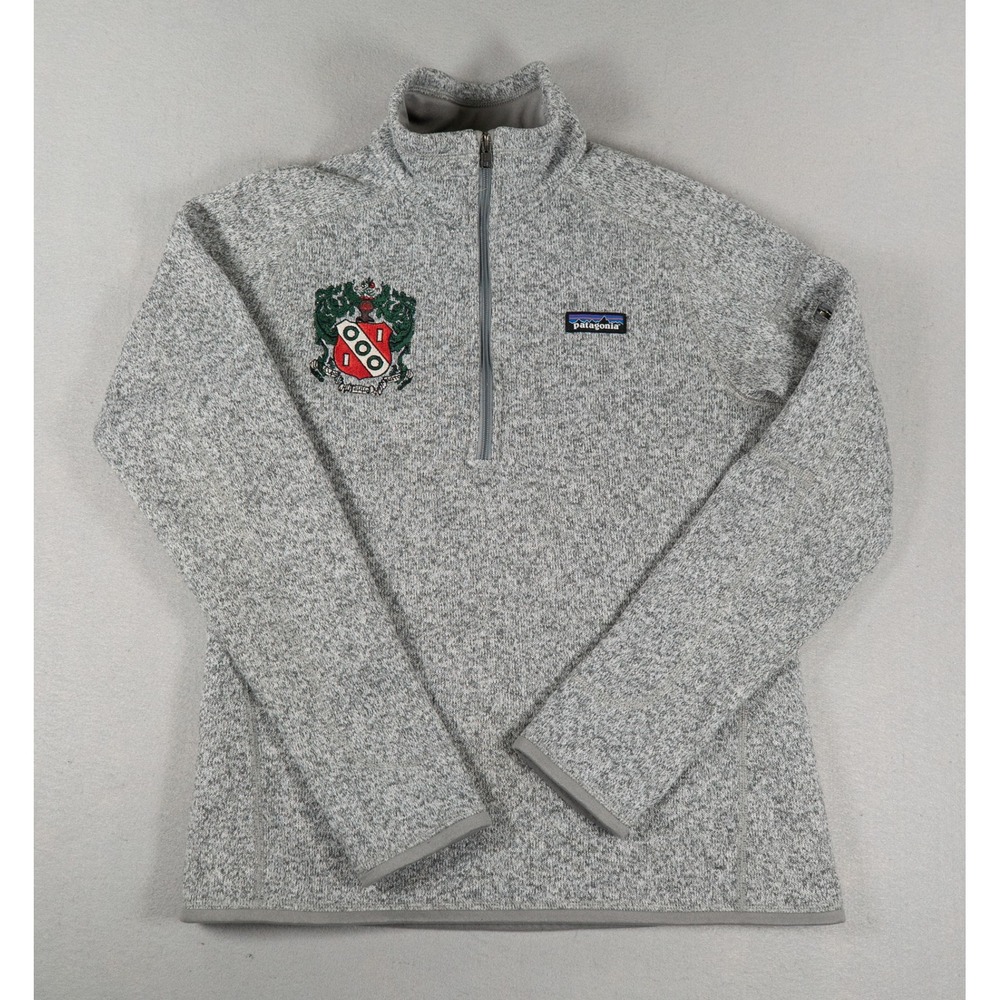 Patagonia Womens Better Sweater Quarter Zip Fleece Pullover Gray Medium 25617